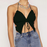 Women Summer Halter Backless Sexy Wrap Chest Vest Top