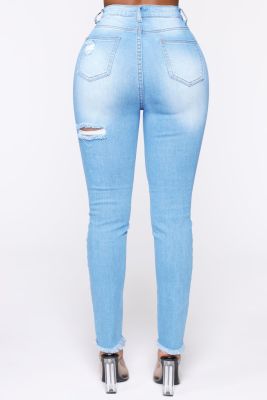 Women Stretch Ripped Denim Jeans Pant