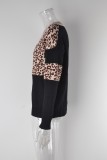 Autumn/Winter Women's V-Neck Leopard Print Sweater Women's Basic Sweater