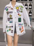 Spring European goods multi-standard irregular washing Denim fashion Trendy jacket