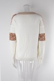 Autumn/Winter Women's V-Neck Leopard Print Sweater Women's Basic Sweater