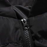 Women'S Fall Winter Solid Casual Zipper Pocket Slim Fit Padded Jacket
