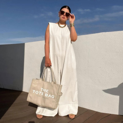 Casual Solid Sleeveless Wide Leg Loose Jumpsuit