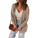 Autumn And Winter Women'S Loose Sweater Knitting Long Sleeve Cardigan
