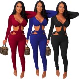 Women's clothing, fashionable and sexy Open Waist Jumpsuit