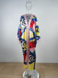 Women's Fashion Print Summer Long Sleeve Loose Sunscreen Cardigan Robe