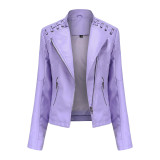 Spring And Autumn Women'S Short Slim Thin Leather Jacket Women'S Clothing