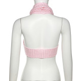 Autumn Women'S Fashion Solid Color Turtleneck Sleeveless Irregular Basics Slim Knitting Vest