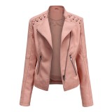 Spring And Autumn Women'S Short Slim Thin Leather Jacket Women'S Clothing