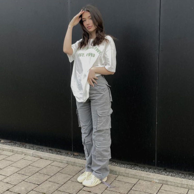 American Street Cargo Pants Women'S Summer Loose Casual Trousers