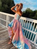 Women Sexy Off Shoulder Swing Long Dress