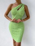 Womens Sexy Slash Shoulder Bodycon Dress