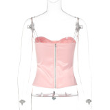 Basics Solid Color Slim Fit Sexy Women's Sling Vest