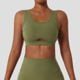 Women Tank Yoga Bra Shockproof Breathable Quick-Drying Sports Underwear Running Fitness Vest