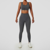 Tight Fitting Yoga Wear Set Slim Fit Quick Dry Tank Sports Set Running Fitness Wear