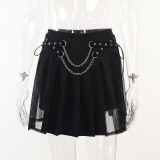 Women's Skirts Summer Party Hollow Chain Decorative Pleated Skirts
