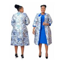 Plus Size Women's African Mom Print Two Piece Long Dress