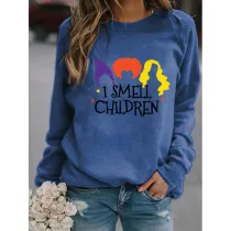 Autumn And Winter English Letter Print Round Neck Long Sleeve T-Shirt Sweatshirt