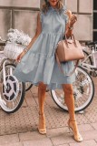 Summer Casual Sleeveless Solid Round Neck Loose Dress