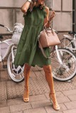 Summer Casual Sleeveless Solid Round Neck Loose Dress