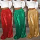 Fall Women'S Fashion Casual Shiny Wide Leg Pants Ladies Trousers