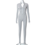 Women's Fall Fashion Casual Cardigan Top Slim Bodycon Long Suit