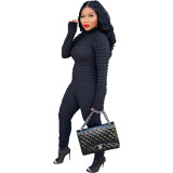 Women's Solid Color Knitting Check Jumpsuit