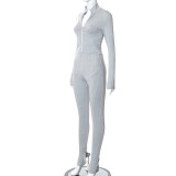Women's Fall Fashion Casual Cardigan Top Slim Bodycon Long Suit