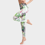 Yoga Wear Women Tight Fitting High Waist Stretch Sports Fitness Pants Quick Dry Printing Yoga Pants