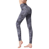 Yoga Wear Women Tight Fitting High Waist Stretch Sports Fitness Pants Quick Dry Printing Yoga Pants
