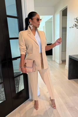 Fall Women's Solid Color Sexy Fashion Casual Suit