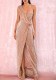 Women Sexy Split V-Neck One Shoulder Sequin Formal Party Evening Dress