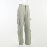 Women Loose Multi-pockets Pant