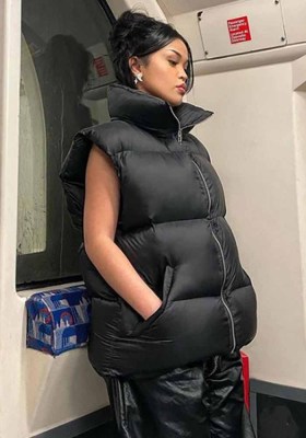Fall/Winter Women Stand Collar Sleeveless Loose Padded Jacket