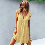 Women summer v neck sexy dress