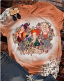 Women's Halloween Leopard Print Knitting T-Shirts Women's Tops