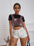 Summer Accessories Punk Sexy Patchwork Acrylic Camisole