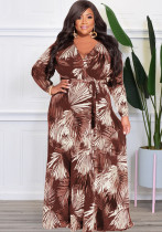 Autumn and winter deep v sexy long knitting stretch Plus Size women's dress