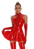 Women pu Leather Dress Lingerie