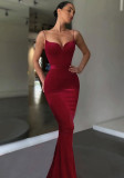 Women Summer Sexy Plunging Neckline Sling Mermaid Dress