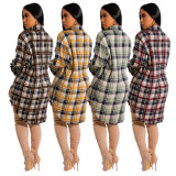 Women'S Autumn And Winter Fashion And Comfortable Cotton Plaid Loose Shirt