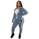 Women'S Fashion Casual Patchwork Two Piece Tracksuit