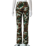 Women'S Fall Winter Fashion Outdoor Camouflage Pocket Sexy Sports Casual Cargo Pants