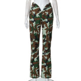 Women'S Fall Winter Fashion Outdoor Camouflage Pocket Sexy Sports Casual Cargo Pants