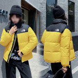 Padded Color Section For Women Winter Stand Collar