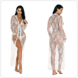 Women Sexy Lingerie Lace Long Sleeved Nightdress