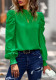 Women Casual Puffed Sleeves Solid Color Shirt