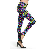 Trendy Animal Print Basic Pants Tight Fitting Pants Leggings