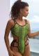 One Piece Swimsuit Women'S Sexy Snake Print Swimwear