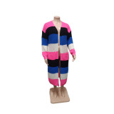 Plus Size Women's Sweater Dress Large Cape Cardigan Shawl Sweater Dress